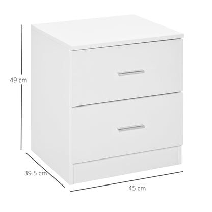 Bedside Table with 2 Drawers