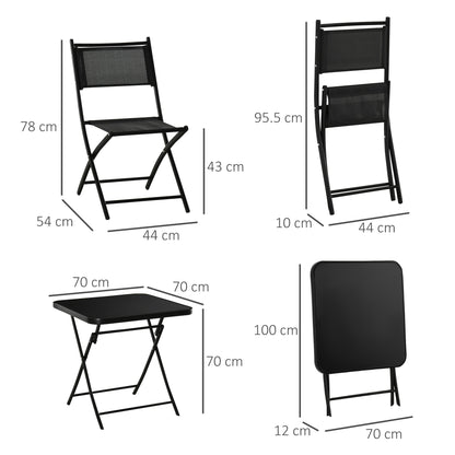 3-Pieces Garden Dining Set Bistro Set