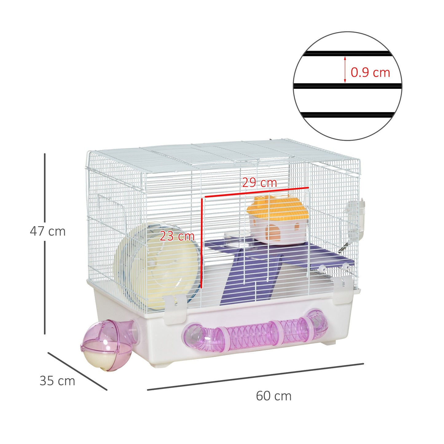 PawHut Multi-storey Hamster Cage