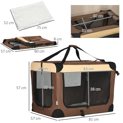 PawHut 81cm Foldable Pet Carrier