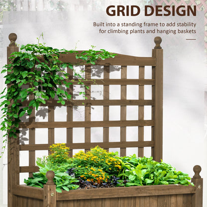 Garden Planters with Trellis for Climbing Vines