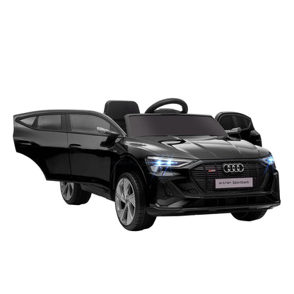 Audi E-tron Licensed 12V Kids Electric Ride On Car with Parental Remote Music Lights MP3 Suspension Wheels for 3-5 Years Black