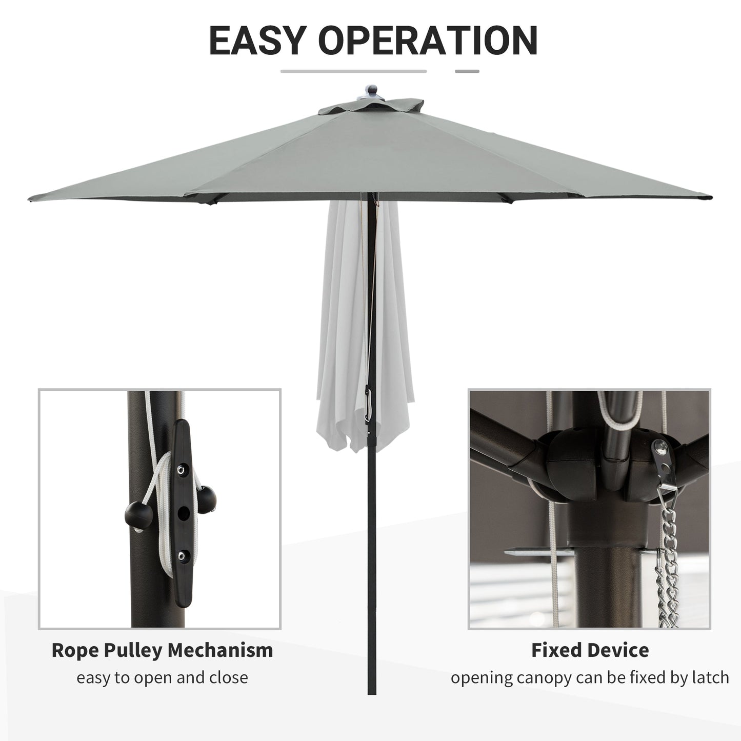 2.8m Garden Parasol Umbrella