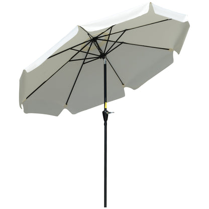 2.66m Patio Umbrella Garden Parasol Outdoor Sun Shade Table Umbrella with Ruffles