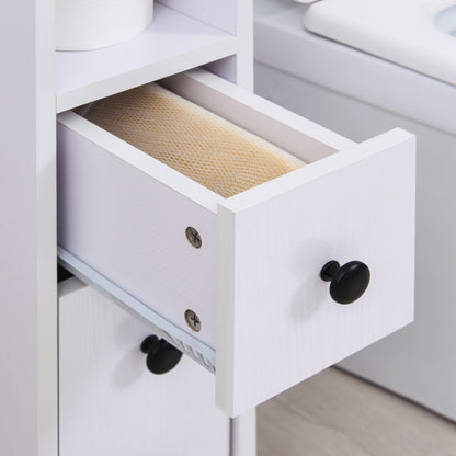 kleankin Particle Board Compact Bathroom Drawers White