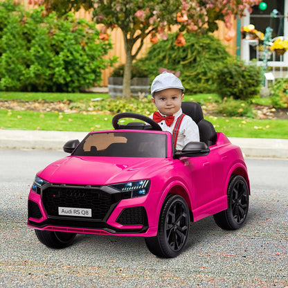 Audi RS Q8 6V Kids Electric Ride On Car Toy w/ Remote USB MP3 Bluetooth Pink