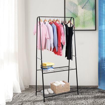 Homcom 77L X 45W X 153H cm A Shaped Clothes Rack 2-Tier Steel-Black