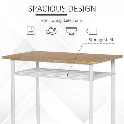 3-Piece Dining Kitchen Set with 1 Table and 2 Matching Chairs for Home Pub Cafe