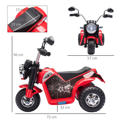 Kids 6V Electric Motorcycle Ride-On Toy Battery 18 - 36 Months Red