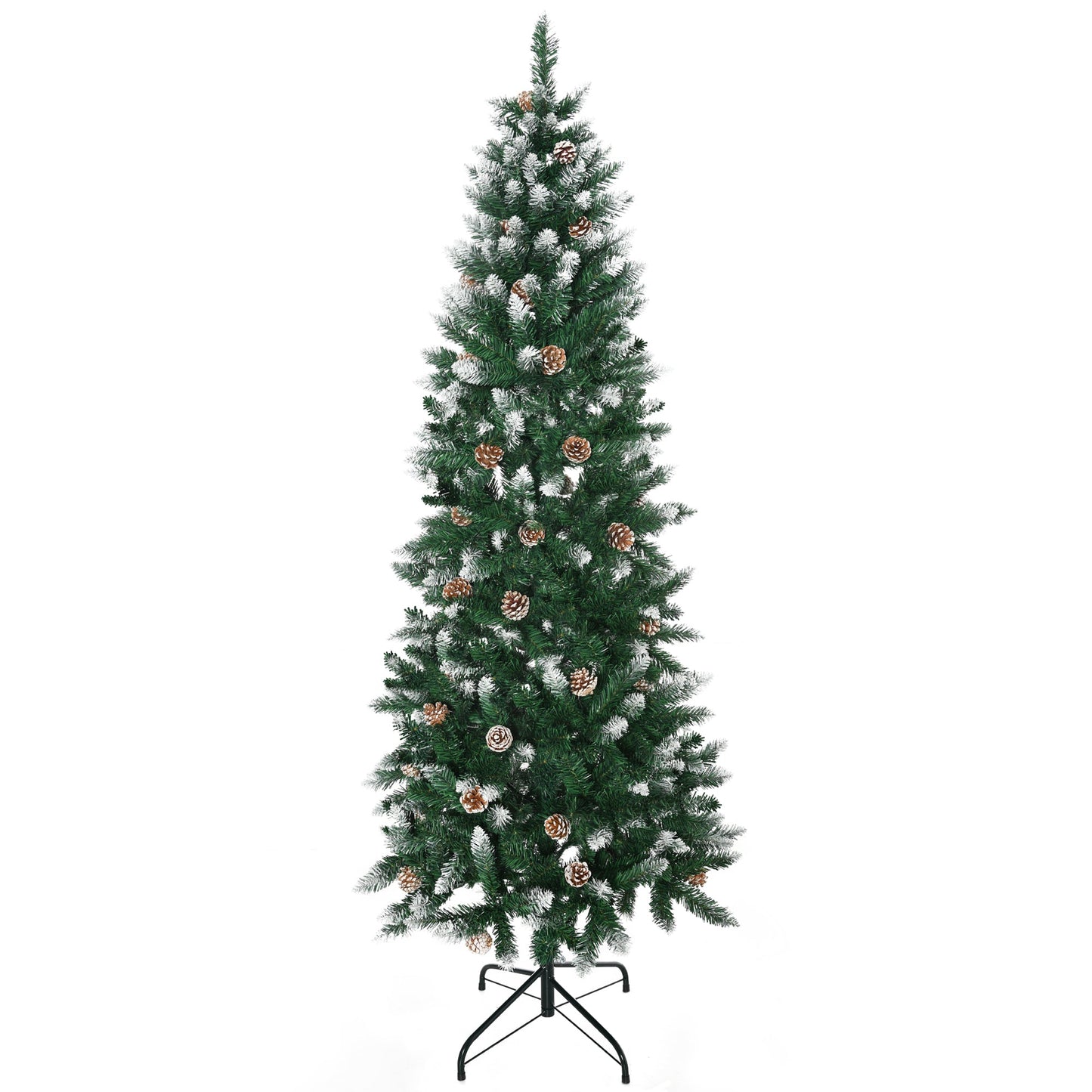 6' Snow Artificial Christmas Tree with Realistic Branches