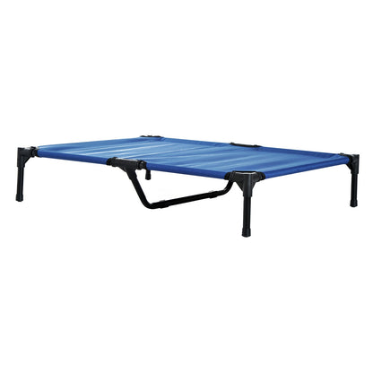 Pawhut Large Dogs Portable Elevated Fabric Bed For Camping Outdoors Blue