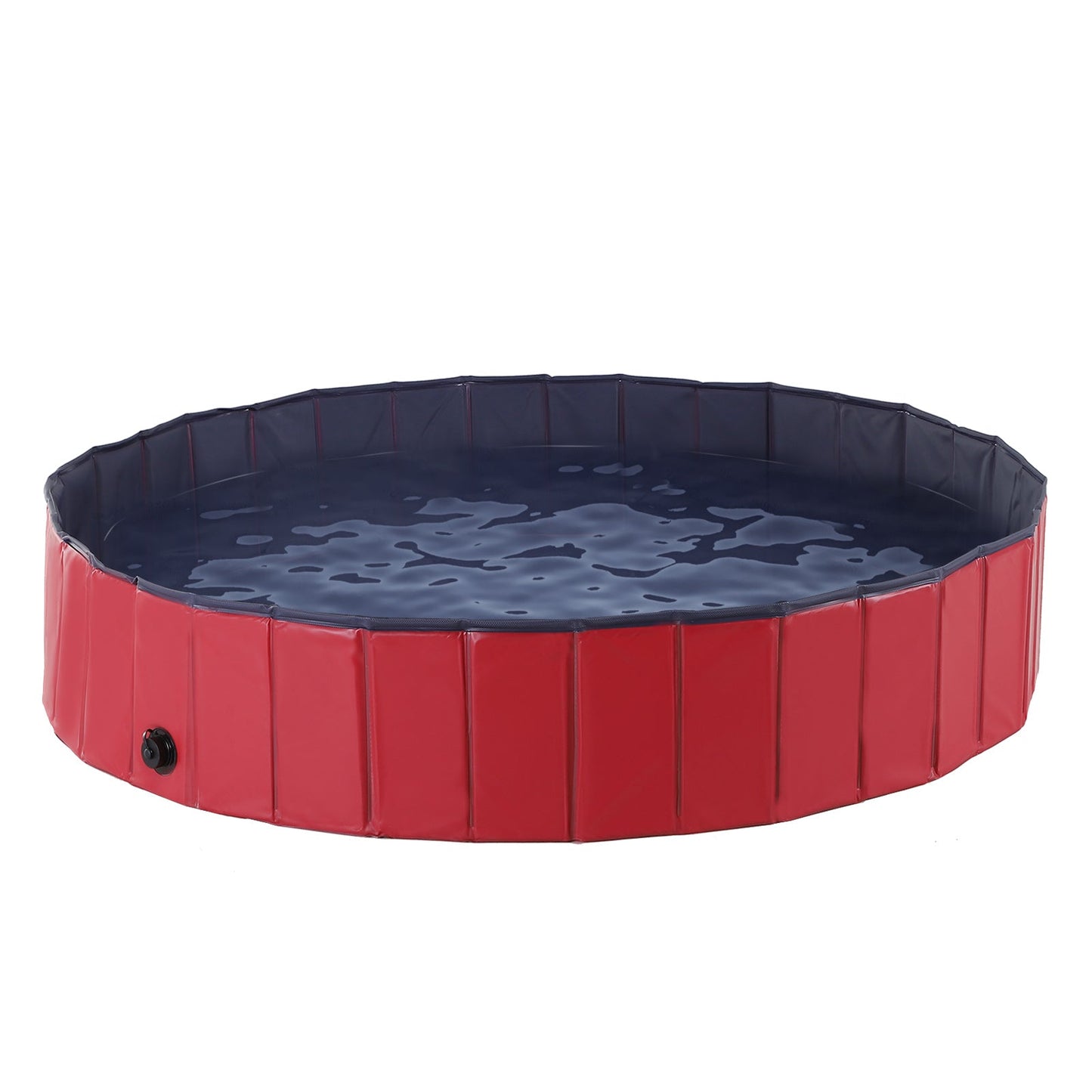 PawHut 160 x 30H cm Pet Swimming Pool - Red/Dark Blue PVC