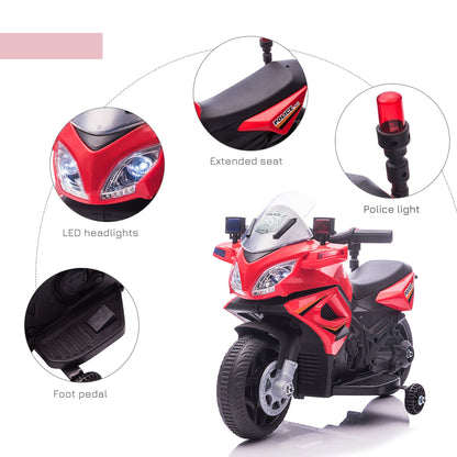 Kids 6V Electric Pedal Motorcycle Ride-On Toy Battery 18-48 months Red