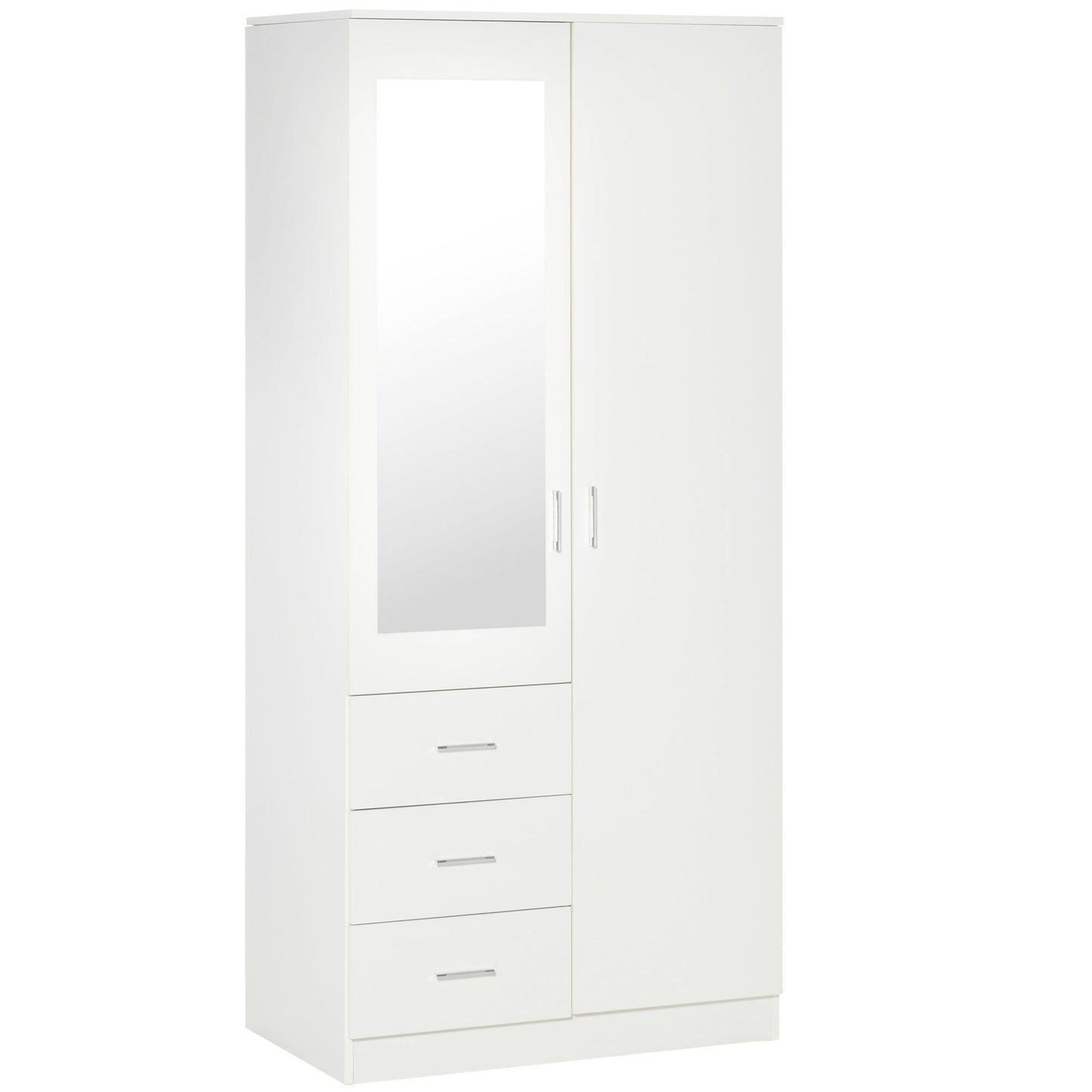 Modern Mirror Wardrobe 2 Door Storage Cupboards Home Storage Organisation Furniture with Adjustable Shelf