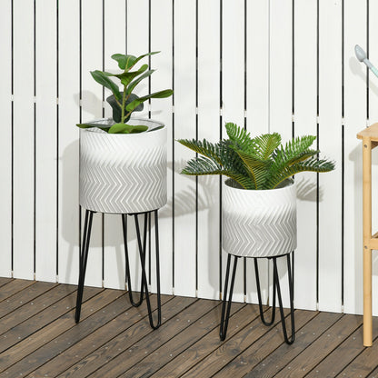 Metal Plant Stand Set of 2 with Legs