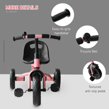 Toddler Three Wheel Plastic Tricycle Bike Pink