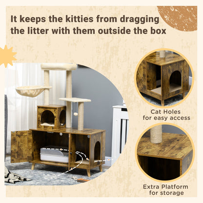 PawHut Cat Litter Box Enclosure