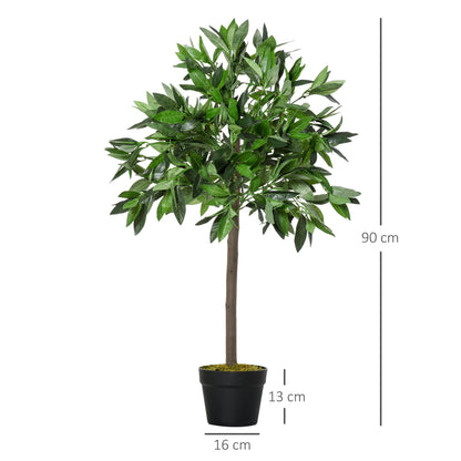 Set of 2 Artificial Bay Laurel Trees