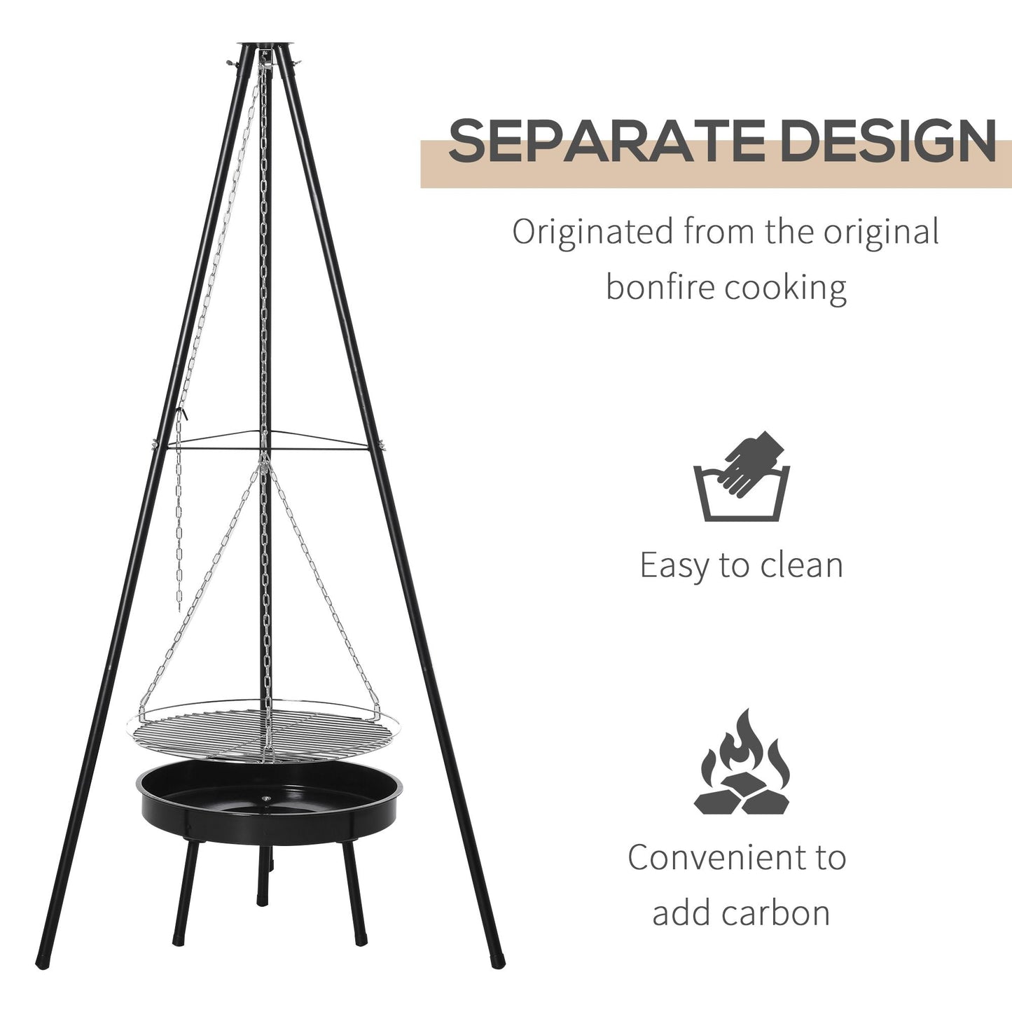 Tripod Charcoal Barbecue Grill