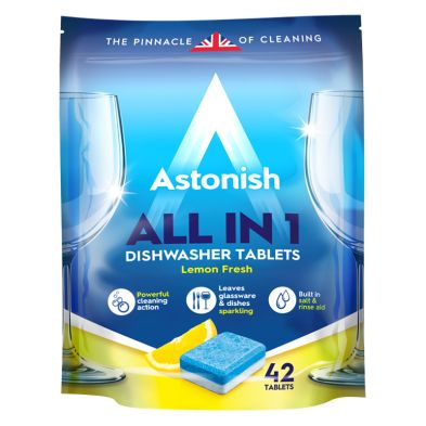 Product photograph of Astonish All In 1 Dishwasher Tablets 42 Pack from QD stores