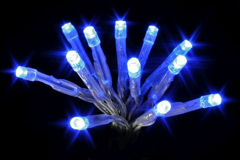 20 Blue Battery Powered Lights