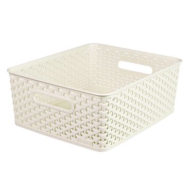 Product photograph of Plastic Storage Box 13 Litres - White My Style By Curver from QD stores
