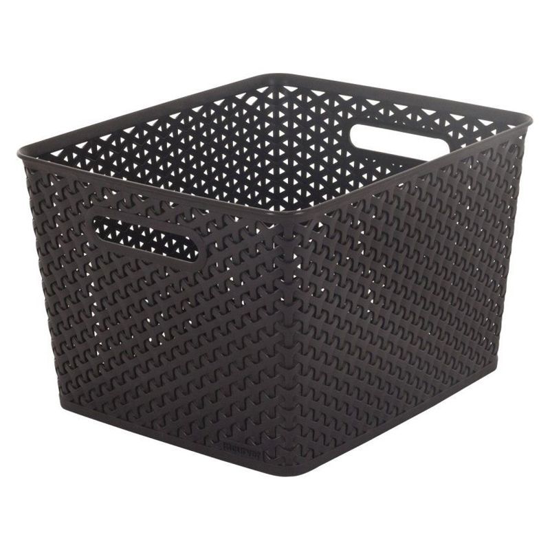 18L Curver My Style Rattan Basket - Dark Brown - Buy Online at QD Stores