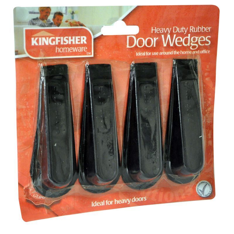 Kingfisher Rubber Door Stop Wedges (4 Pack) Buy Online at QD Stores