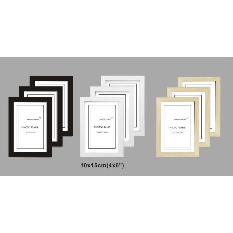 3 Pack MDF Perfect Grace Frames 4x6 Inch - Black - Buy Online at