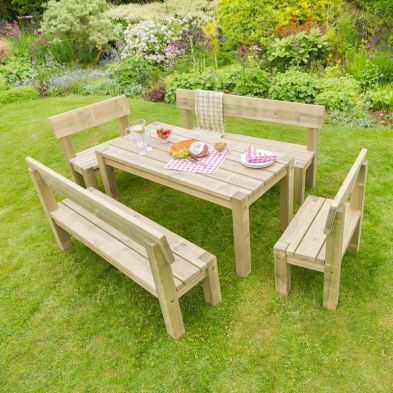 Product photograph of Philippa Garden Patio Dining Set By Zest - 6 Seats from QD stores