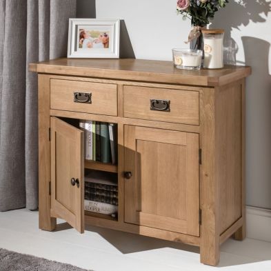 Product photograph of Cotswold Oak Sideboard Natural 2 Doors 2 Drawers from QD stores