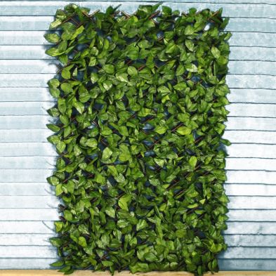 Product photograph of Artificial Birch Leaf Extendable Trellis Panel 1m X 2m from QD stores