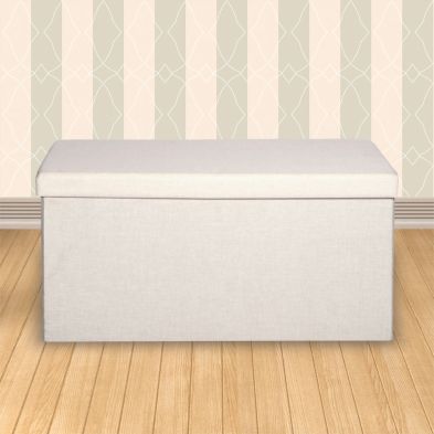 Product photograph of Ottoman 80cm - Cream By Norfolk Furniture from QD stores
