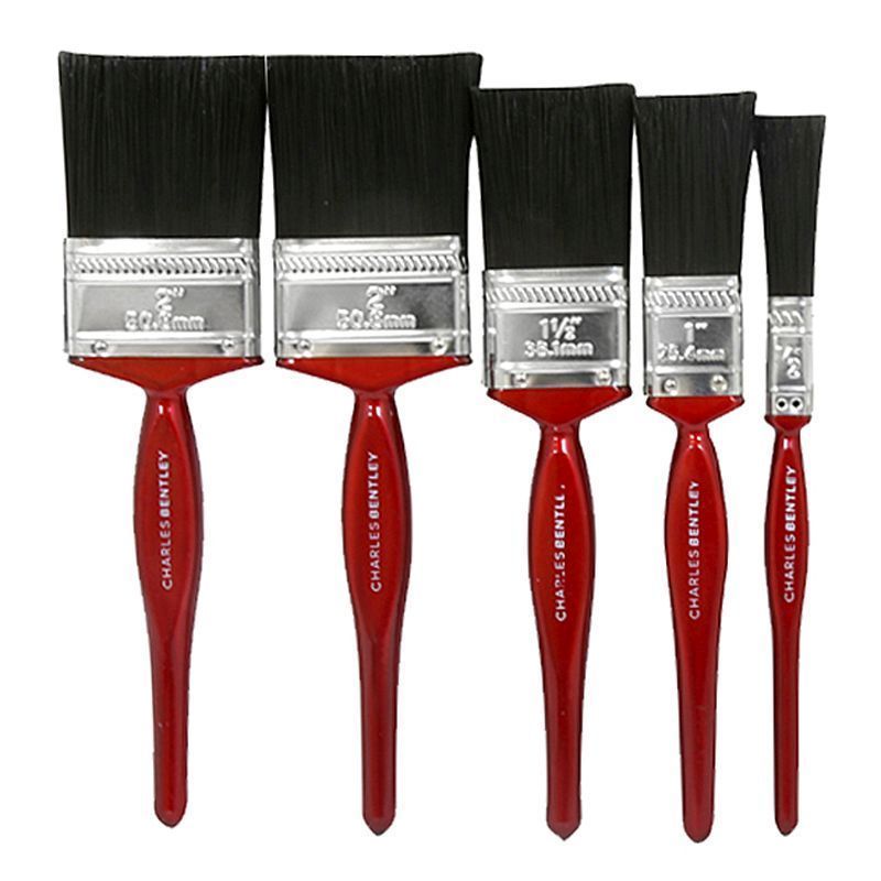 5 Pack Cherry Handle Assorted Paint Brushes Buy Online At Qd Stores