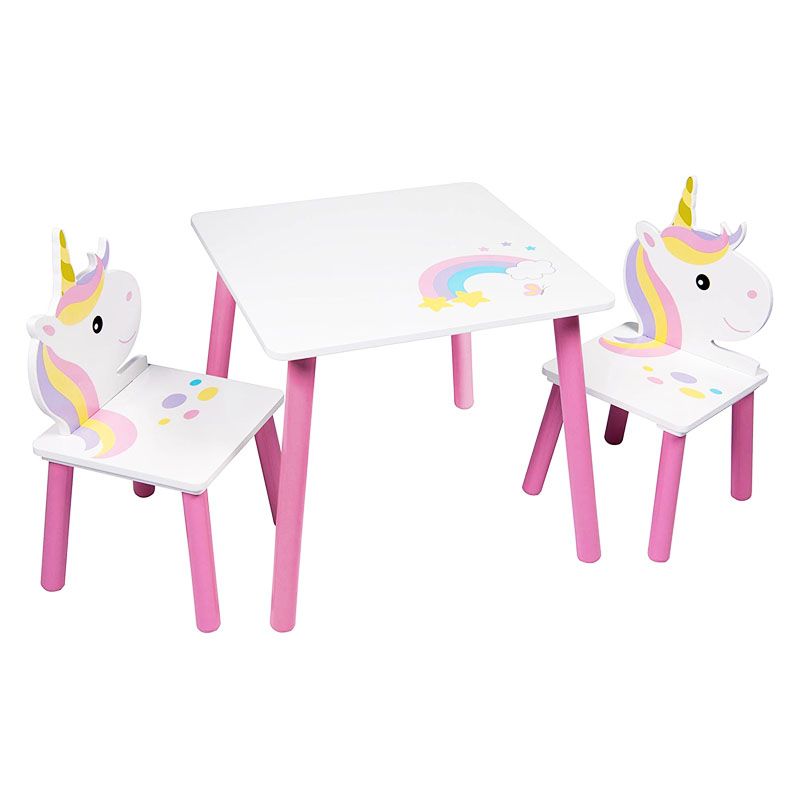 unicorn kids table and chairs