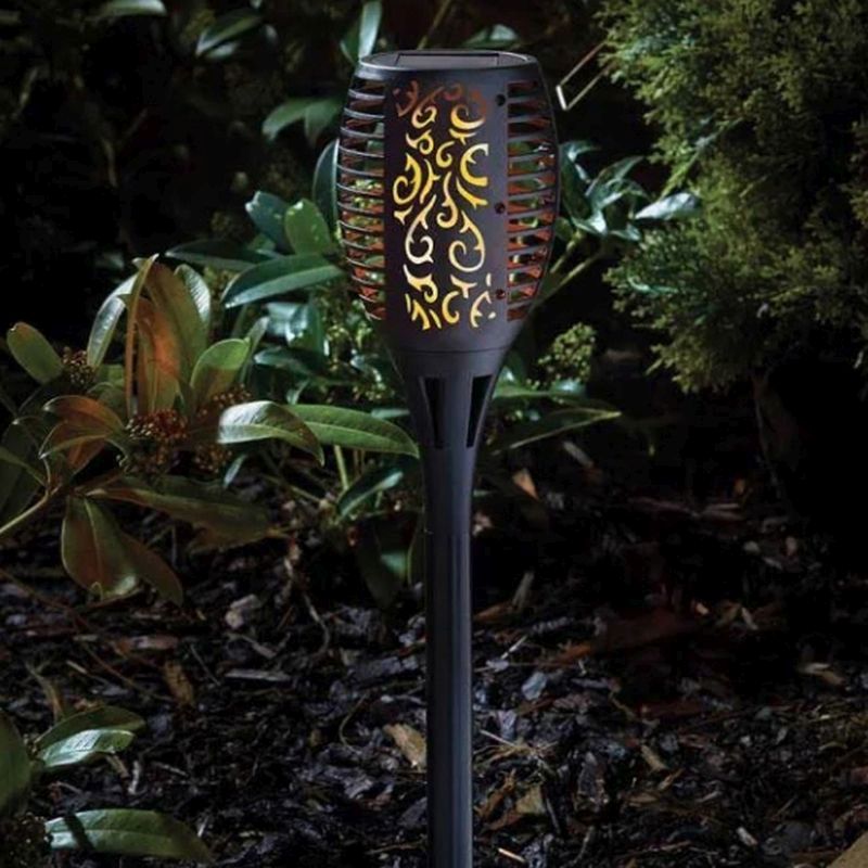 Torch Solar Garden Stake Light 35 Orange LED - 74.5cm CoolFlame by ...