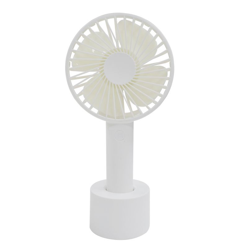 Portable Handheld Fan Rechargeable 3 Speed - White