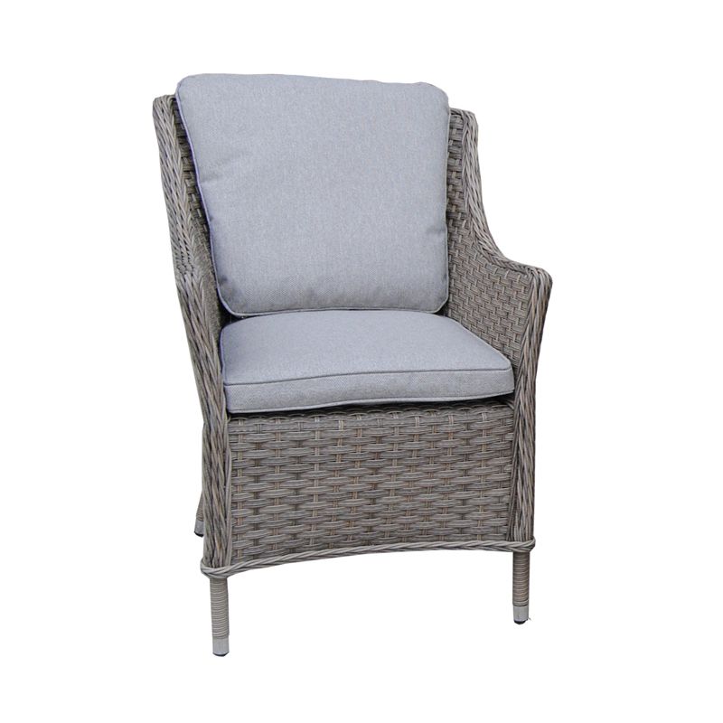 Arles Single Dining Chair - Grey Rattan - Buy Online at QD Stores
