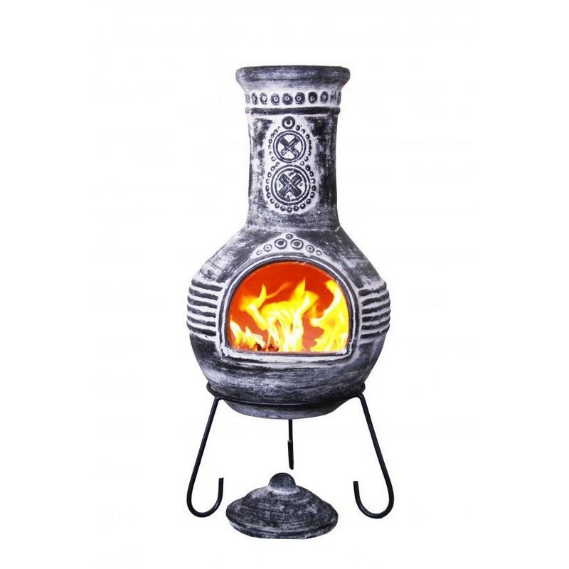 Azteca Mexican Chimenea Anthracite Rustic XL - Buy Online at QD Stores