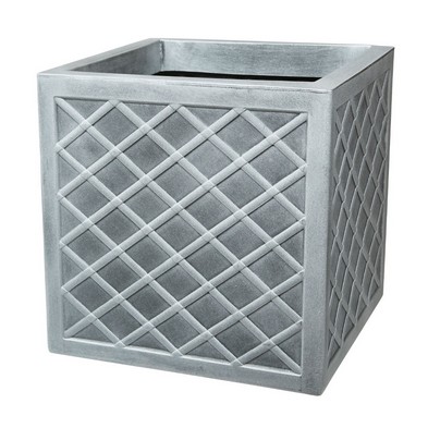 Product photograph of Strata Large Square Lazio Planter from QD stores