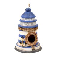 See more information about the Birdhouse Blue And White Lighthouse By Croft