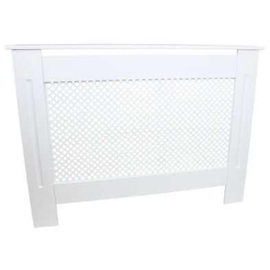 Product photograph of Radiator Cover White 1 Shelf 111cm Width from QD stores
