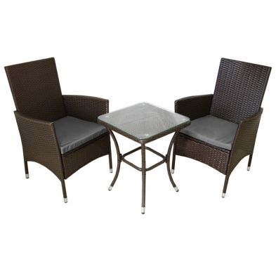 Product photograph of Exquisite Garden Bistro Set By Jardi - 2 Seats Grey Cushions from QD stores