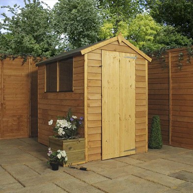 Product photograph of Mercia 4 3 X 5 10 Apex Shed - Budget Dip Treated Overlap from QD stores