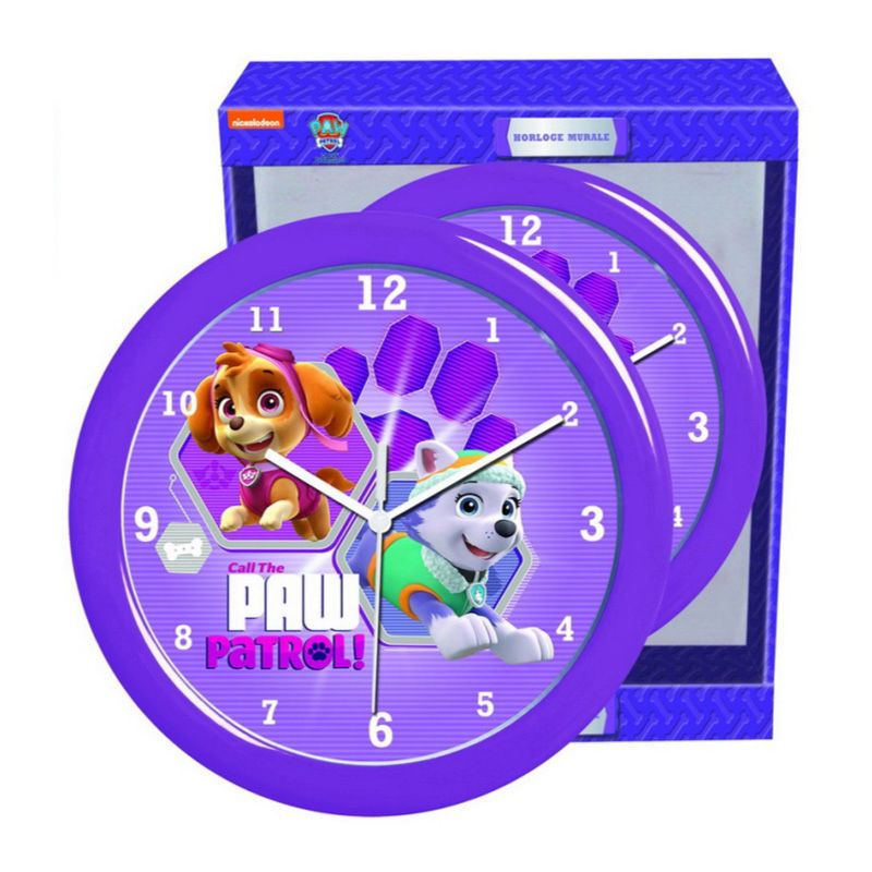 Visne ubehageligt øst Paw Patrol Kids Bedroom Clock 26cm - Purple - Buy Online at QD Stores