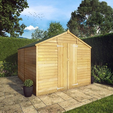 Product photograph of Mercia 8 1 X 9 11 Apex Shed - Budget Dip Treated Overlap from QD stores