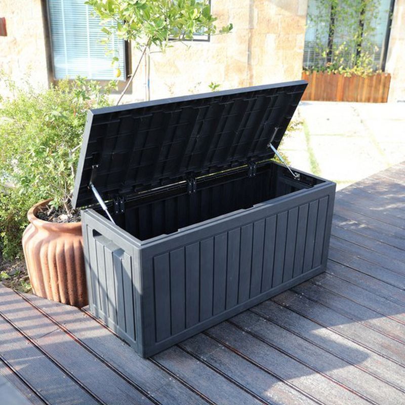 Classic Faro Garden Storage Box by Royalcraft - Black 124 x 53cm - Buy ...