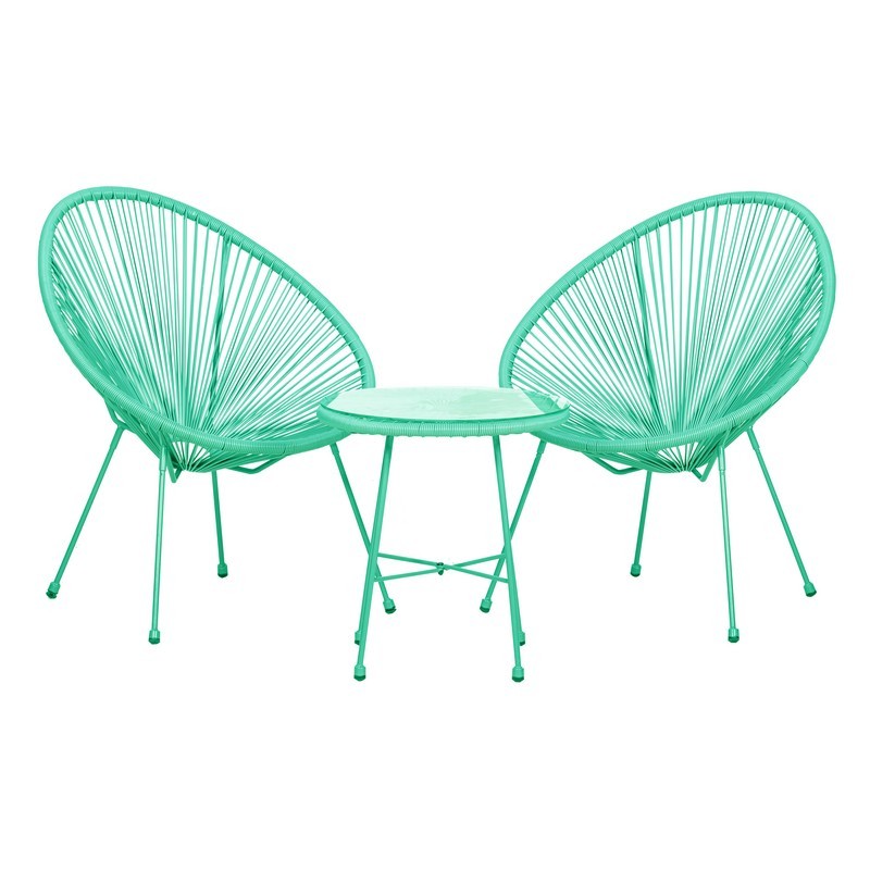 Monaco Green 2 Seat Circle Egg Chair - Buy Online at QD Stores
