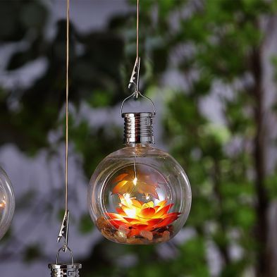 Product photograph of Red Succulent Solar Garden Lantern 5 Warm White Led - 13cm By Bright Garden from QD stores