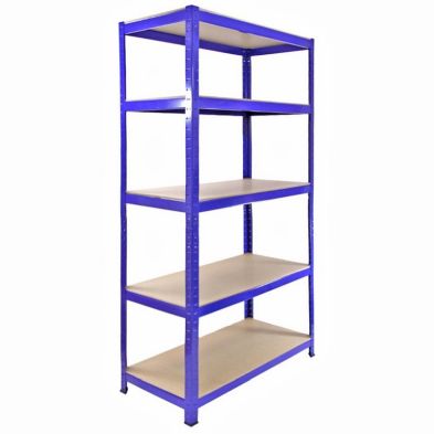 Product photograph of Steel Mdf Shelving Unit 180cm - Blue T-rax 90cm By Raven from QD stores
